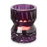 Waxinelichthouder zandloper klein - paars - ⌀7x9 cm