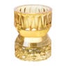 Waxinelichthouder zandloper klein - okergeel - ⌀7x9 cm
