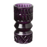 Waxinelichthouder zandloper groot - paars - ⌀7x13.7 cm