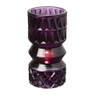 Waxinelichthouder zandloper groot - paars - ⌀7x13.7 cm