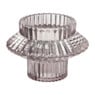 Theelichthouder ribbel - paars - ⌀8x5.5 cm 