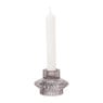 Theelichthouder ribbel - paars - ⌀8x5.5 cm 