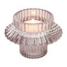 Theelichthouder ribbel - paars - ⌀8x5.5 cm 