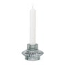 Waxinelichthouder ribbel - blauw - ⌀8x5.5 cm 