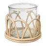 Waxinelichthouder rotan - groot - ⌀13x12 cm