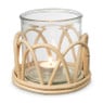 Waxinelichthouder rotan - groot - ⌀13x12 cm