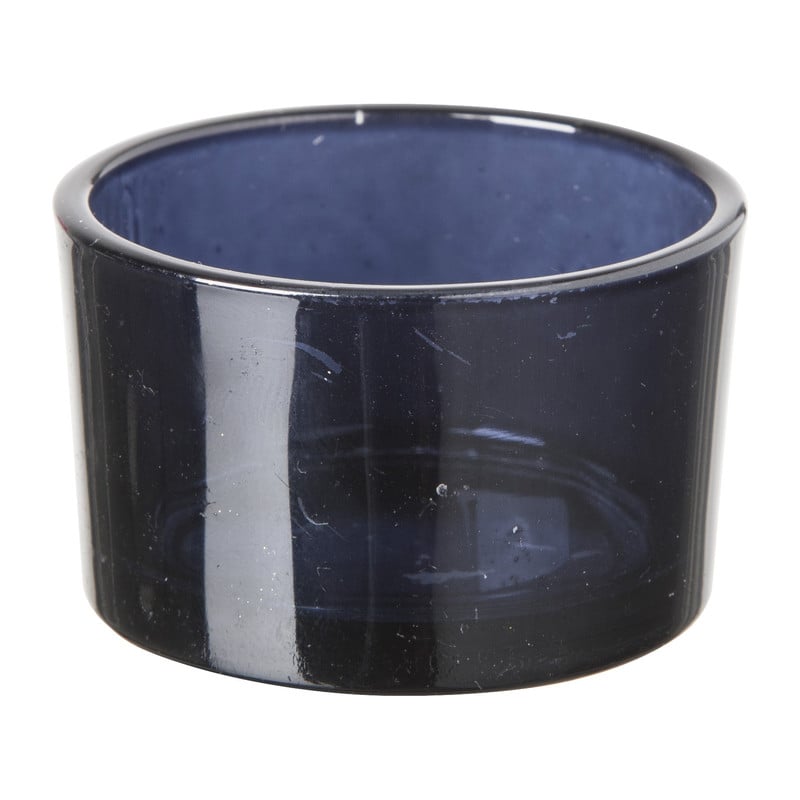 Waxinelichthouder laag - donkerblauw - ⌀5x3,2 cm