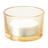 Waxinelichthouder laag - geel - ⌀5x3,2 cm