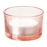 Waxinelichthouder laag - roze - ⌀5x3,2 cm