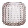 Waxinelichthouder dots - roze - ø10x9.5 cm
