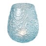 Waxinelichthouder bohemian - blauw - ø12.5x14.5 cm