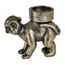 Theelichthouder aap - goud - 9.2x4.6x8.5 cm