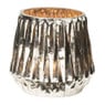 Waxinelichthouder lijnen - goud - ø7x9 cm