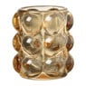 Theelichthouder bubbels - amber - ø8.5x9 cm 