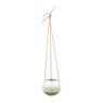 Hangpot keramisch - wit/groen - ø13x 11.2 cm  