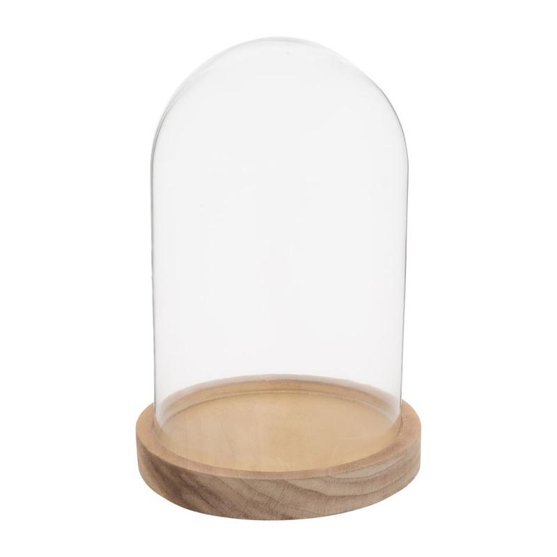 Stolp met houten plateau - 17x24 cm 