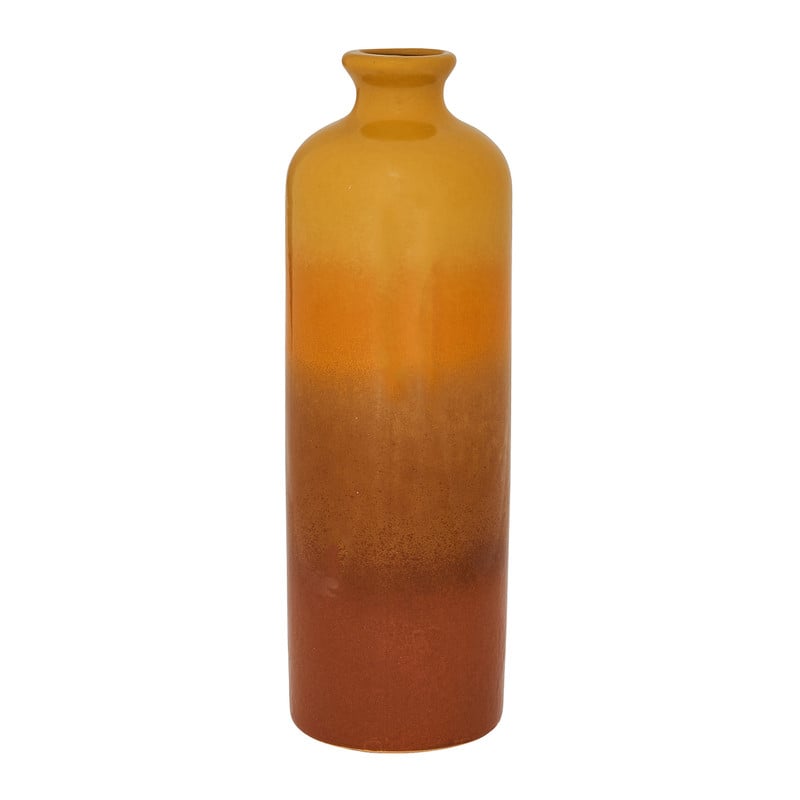 Vaas - bruin/geel - 23.5 cm