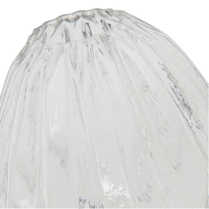 Vaas ribbbel - transparant - 17.5x17.5 cm