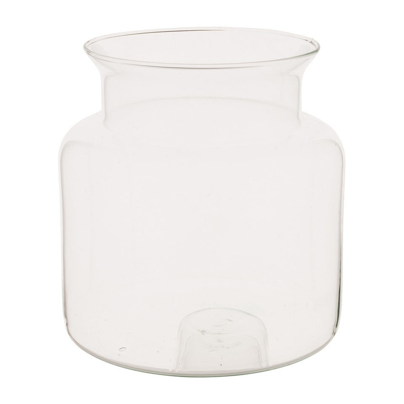 Vaas met kraag eco glas - 18.5x19 cm