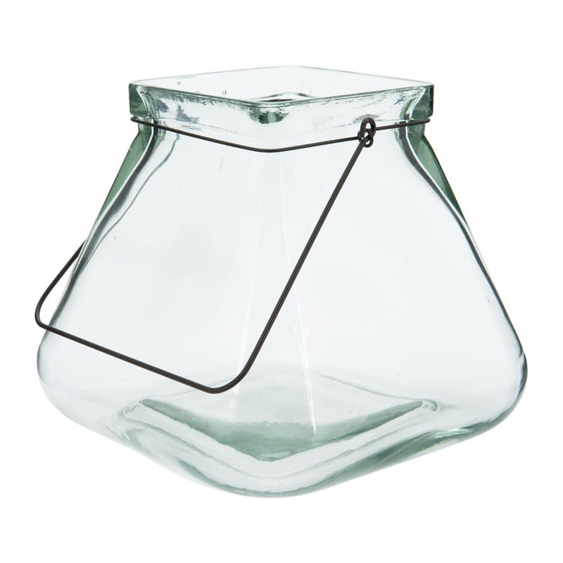 Glazen pot met hengsel - 22 cm