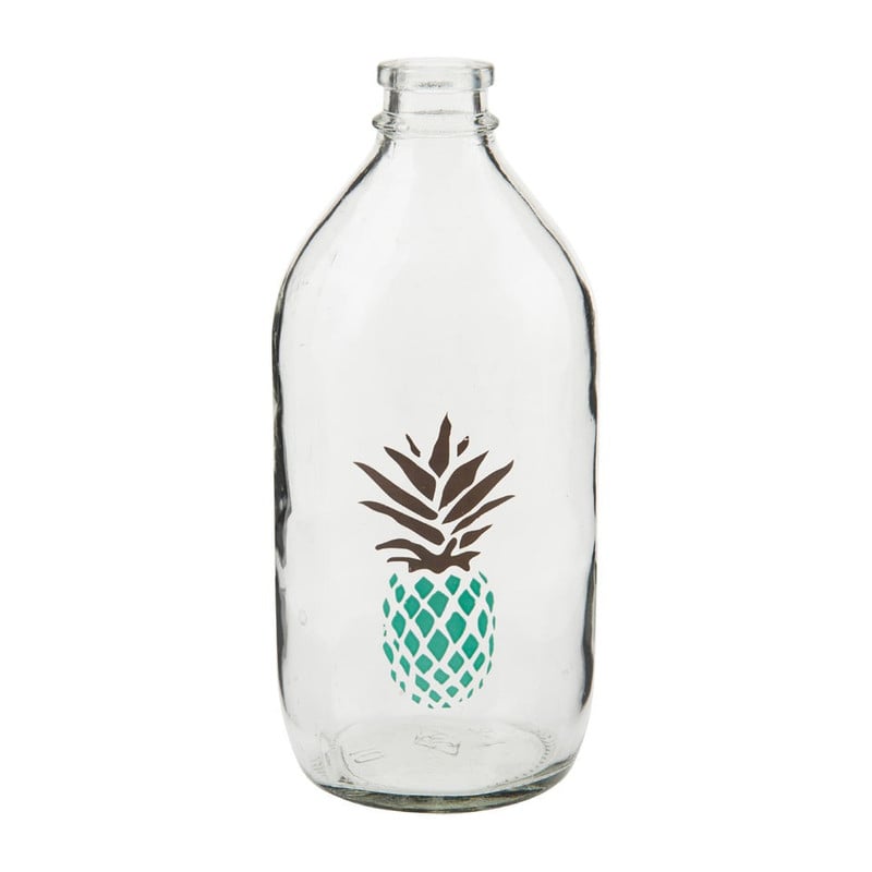 Vaas ananas - blauw - 18 cm