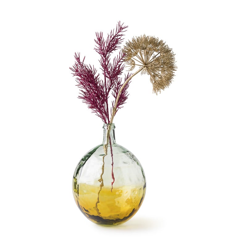 Flesvaas recycle bol - oranje - ø20x27 cm