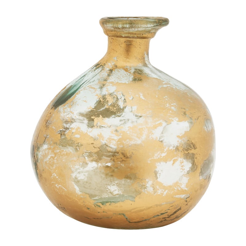 Vaas recycle - goud - ø18.5x18 cm