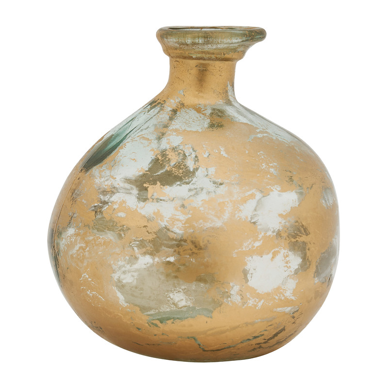 Vaas recycle - goud - ø18.5x18 cm