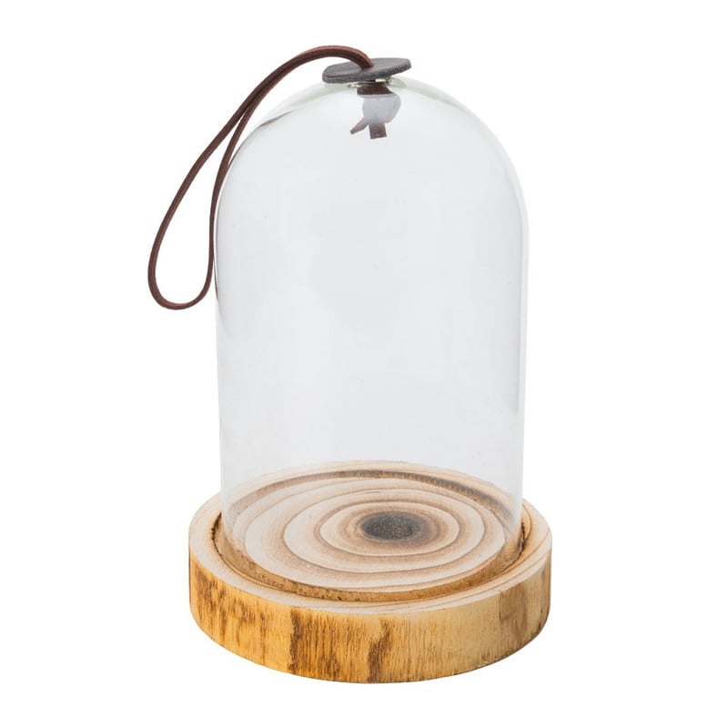 Stolp met leer en plateau - 15x22 cm