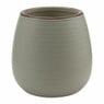 Pot keramiek reliëf - 10x10 cm - groen/taupe/grijs