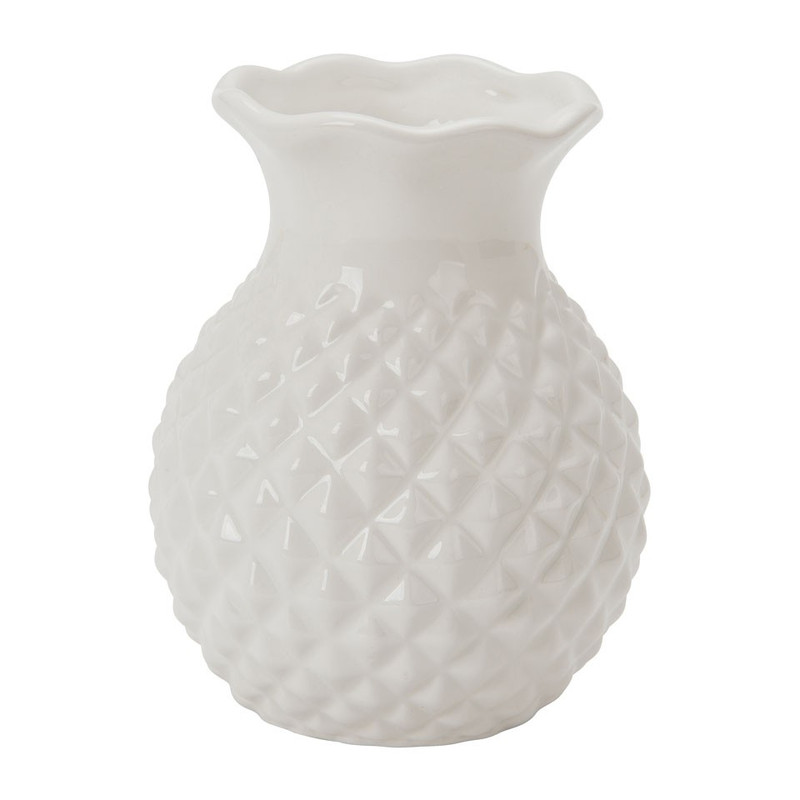 Vaas porselein - 14 cm - wit