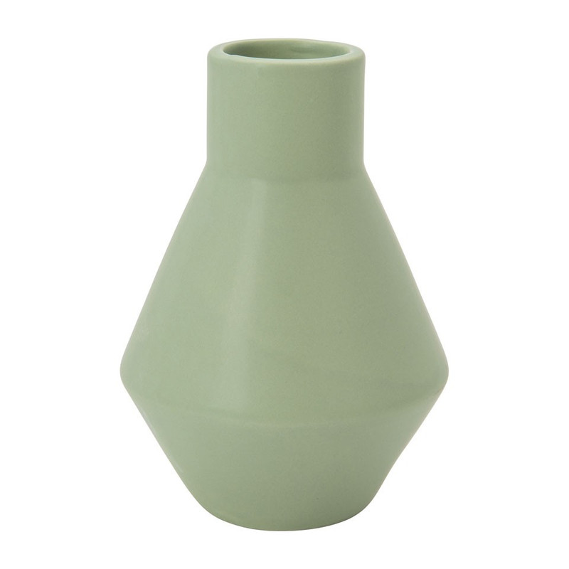 Vaas stoneware - 14 cm - groen