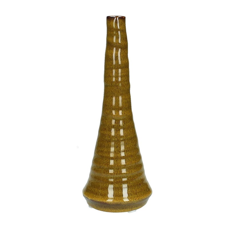 Vaas stoneware - bruin - 22 cm
