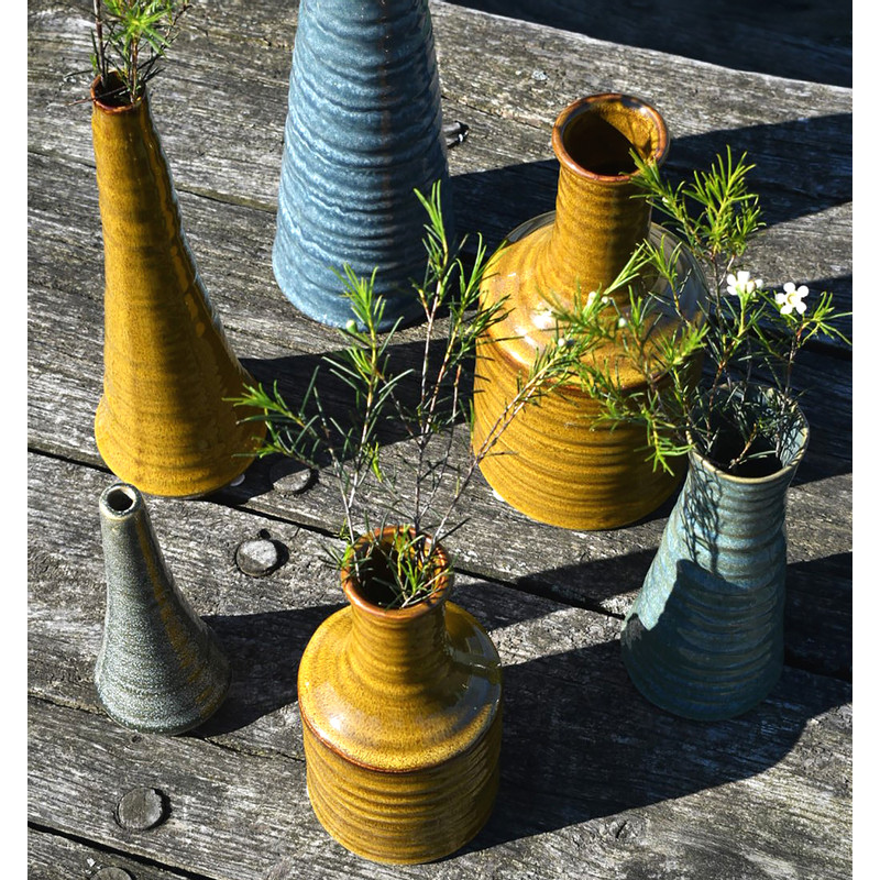 Vaas stoneware- bruin - 21 cm