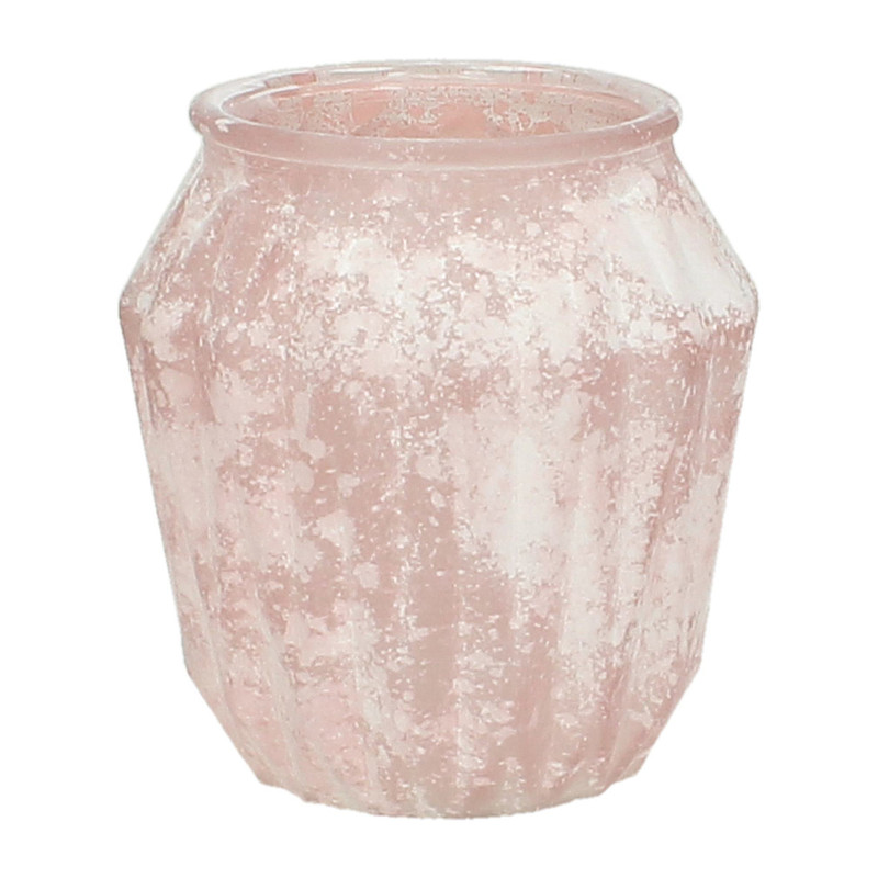 Glazen vaas - roze - 12 cm