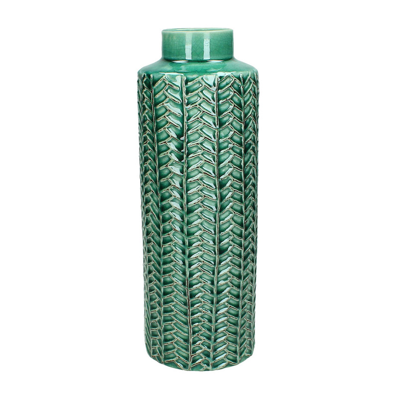 Vaas stoneware - petrol - 29 cm