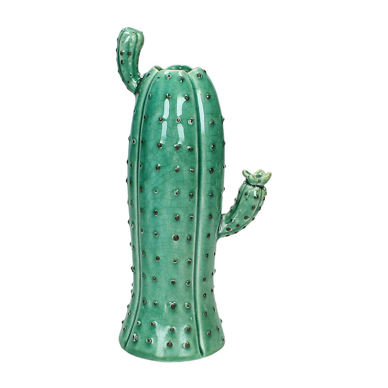 Vaas cactus - petrol - 21,5 cm 