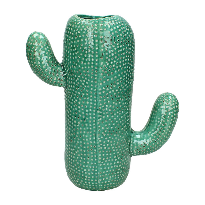 Vaas cactus - petrol - 22 cm