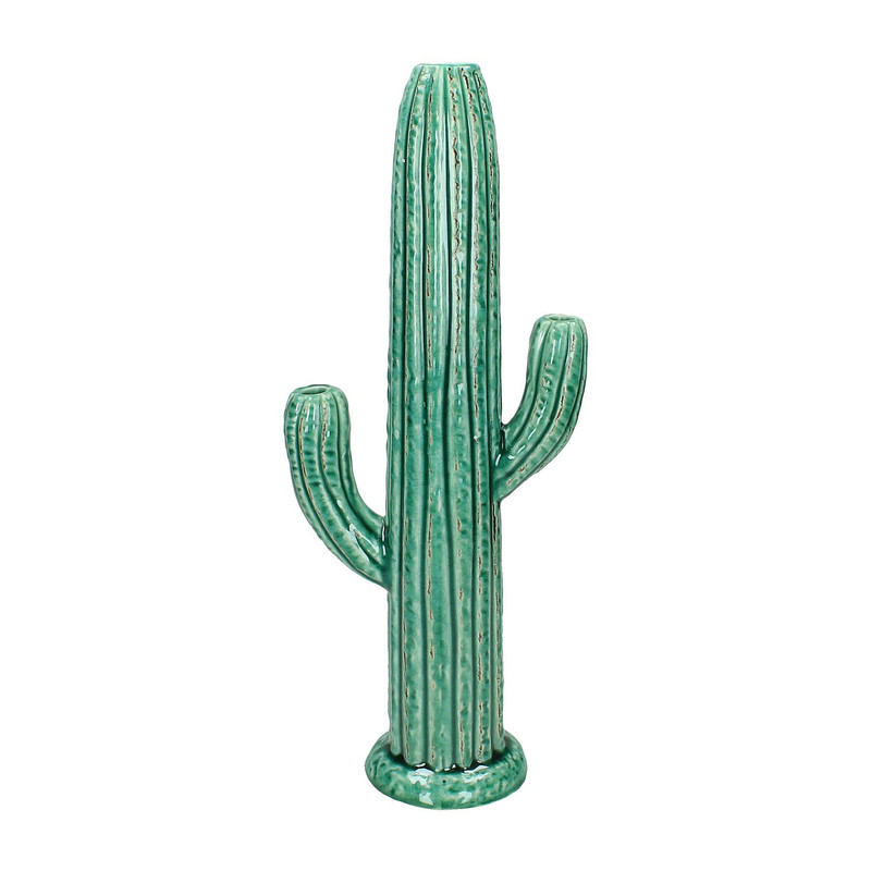 Vaas cactus - petrol- 40 cm