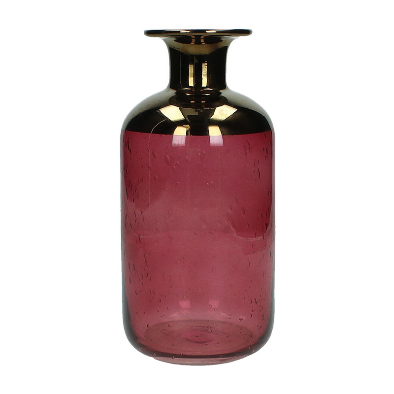 Glazen vaas - rood - 20, 5 cm 