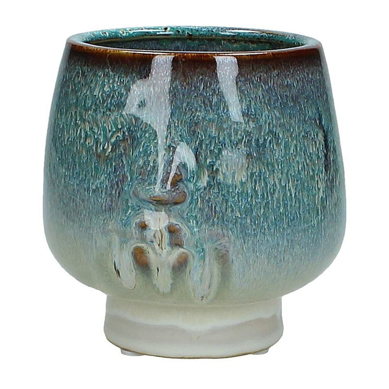 Plantenpot - blauw - 12x11,5 cm