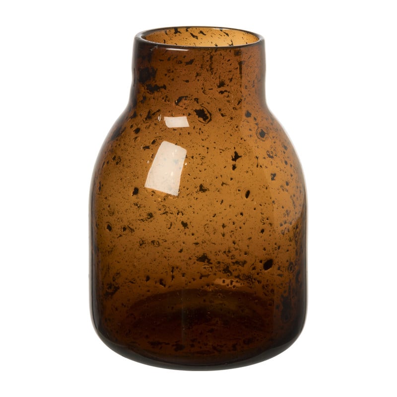 Vaas bruin glas  - ø12x16 cm