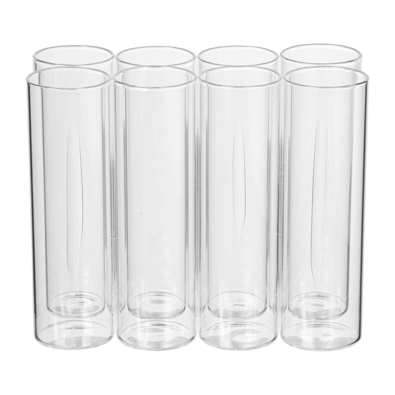 Tube vaasje - 8 stuks - ø6x11.5 cm