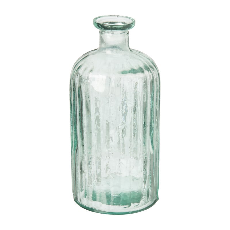 Flesvaas gerecycled glas - ø9x20 cm