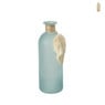 Vaas mat glas met tassel - diverse kleuren - ø7x20 cm