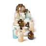 Vaas mat glas met tassel - diverse kleuren - ø8.5x27 cm