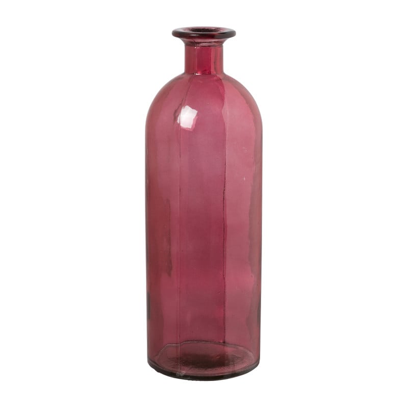 Flesvaas - roze - ø9x26 cm