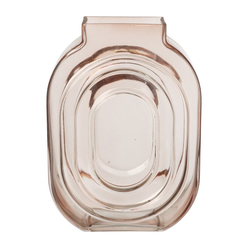Vaas retro lijnen - roze - 18x7.5x25 cm