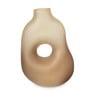 Vaas donut - bruin glas - 25.5 cm 