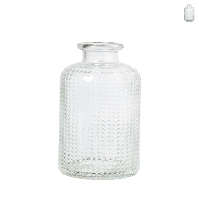 Vaasje mini - transparant - ø6.5x10 cm - diverse varianten